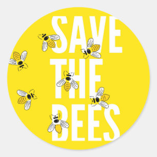 Sticker Rond Sauvez les abeilles