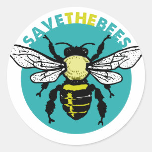 Sticker Rond Sauvez les abeilles