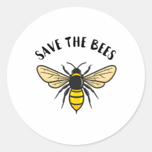 Sticker Rond Sauvez les abeilles Sauvez notre planète apiculteu
