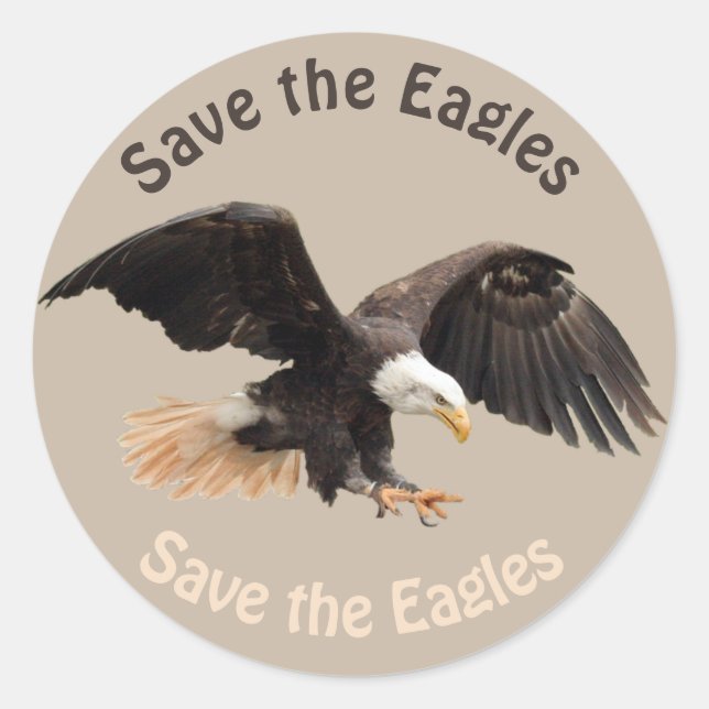 Sticker Rond Sauvez les aigles  (Devant)
