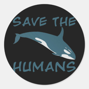 Sticker Rond Sauvez les humains