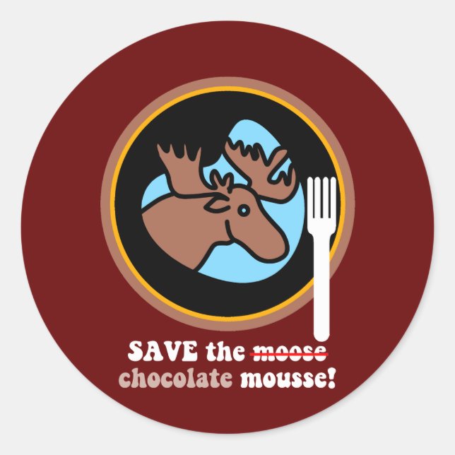 Sticker Rond Sauvez l'orignal (Devant)