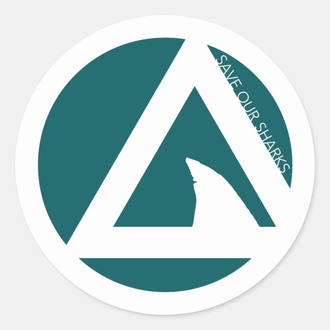 Sticker Rond sauvez nos cercles de requins (Devant)