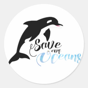 Sticker Rond Sauvez nos océans