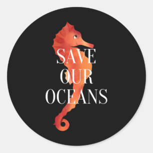 Sticker Rond Sauvez nos océans Protégez notre Jour des terres n