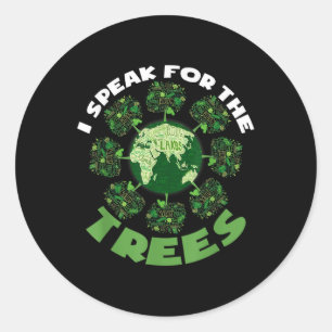Sticker Rond Sauvez Notre Planète Pour Des Arbres De Protection