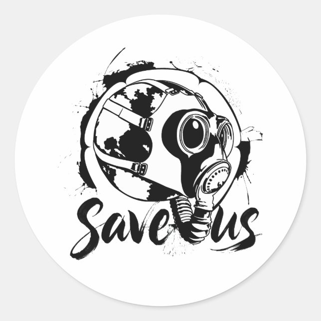 Sticker Rond Sauvez-nous (Devant)