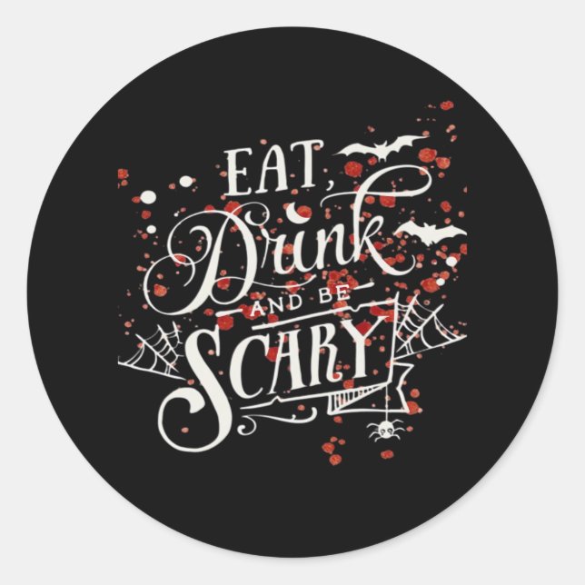 Sticker Rond Savage Halloween Spooky Aesthetic Graphic Style (Devant)