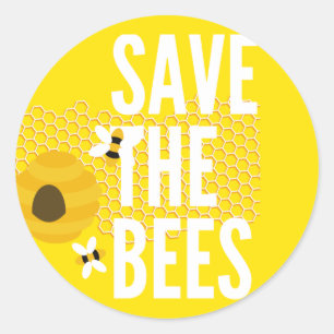 Sticker Rond SAve Les abeilles HONEYCOMB HONEYCOMB HONey POT