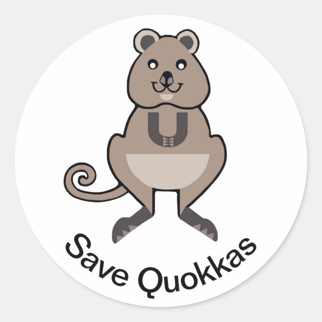 Sticker Rond Save QUOKKAS - Faune Australie - Nature (Devant)