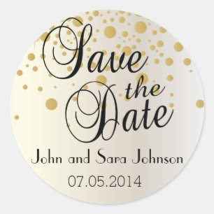 Sticker Rond Save the date Personnaliser