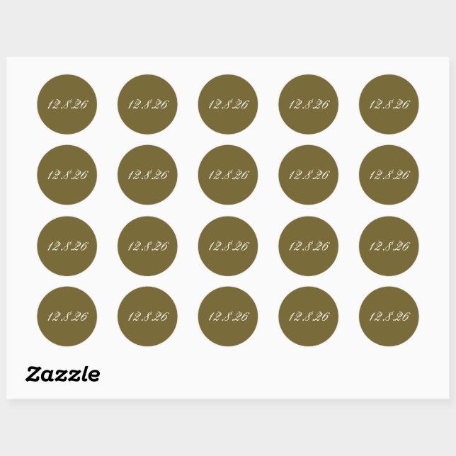 Sticker Rond Save the Date Wedding Date Envelope Seals (Feuille)