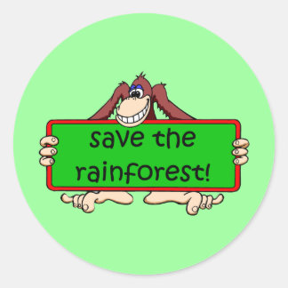 Sticker Rond save the rainfor