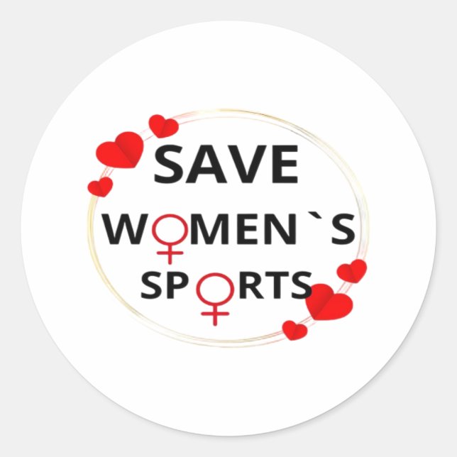 Sticker Rond Save Womens Sports Classic (Devant)