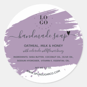 Sticker Rond Savon artisanal minimaliste et moderne