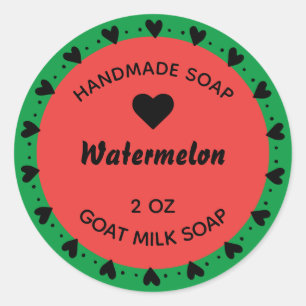 Sticker Rond Savon Artisanal Rustique Campagne Coeur Couronne M