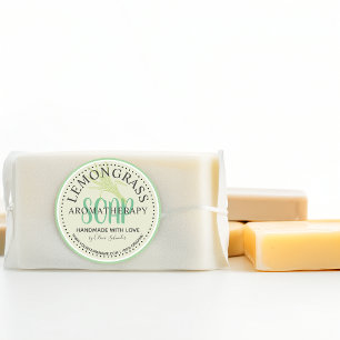 Sticker Rond Savon d'aromathérapie à la citronnelle Site Web pe