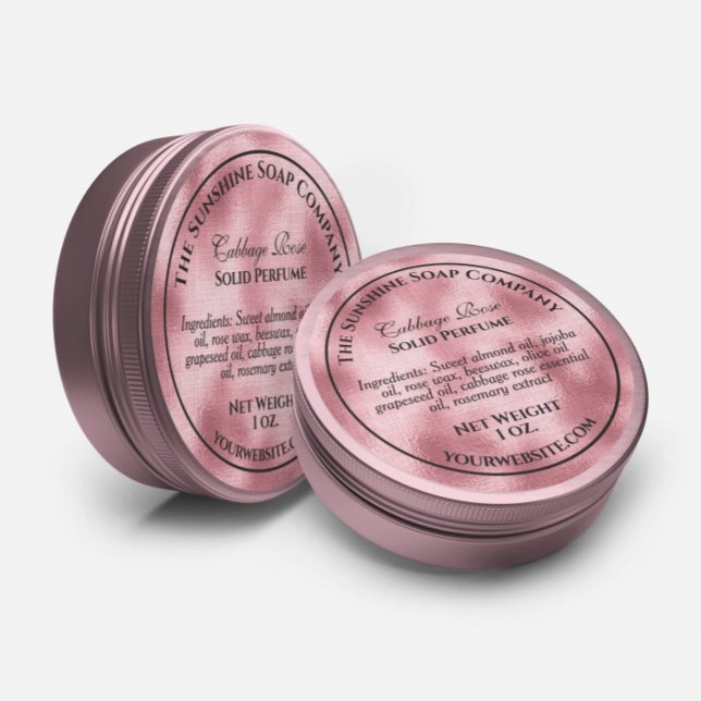 Sticker Rond Savon en feuille de papier alu rose tissé de style (Créateur téléchargé)