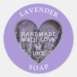 Sticker Rond Savon Lavender personnalisé