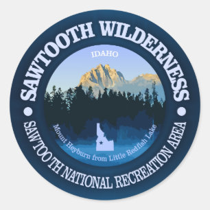 Sticker Rond Sawtooth Wilderness