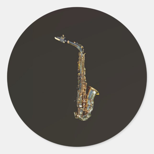 Sticker Rond Saxophone (Devant)
