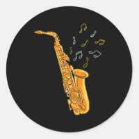 Saxophone Player Notes musicales Saxophoniste Jazz