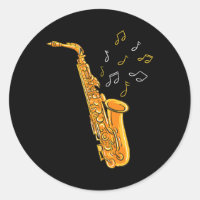 Saxophone Player Notes musicales Saxophoniste Jazz