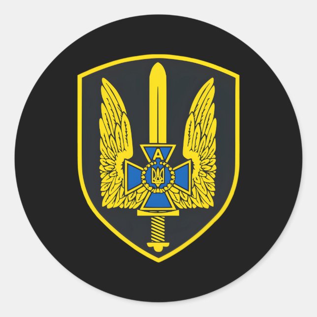 Sticker Rond Sbu Alfa Forces spéciales d'Ukraine Alpha Spetsnaz (Devant)
