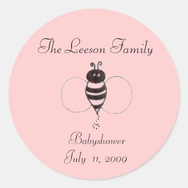 Sticker Rond sc00078761, La famille Leeson, BabyshowerJuillet . (Devant)