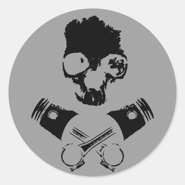 Sticker Rond Scalawag et Poistons croisés (Devant)