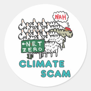 Sticker Rond Scandale climatique
