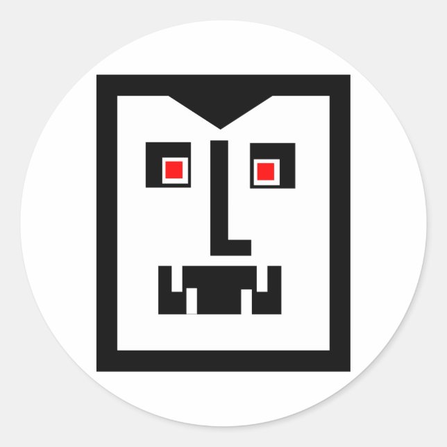 Sticker Rond Scandale Cyborg Vampire Bot (Devant)