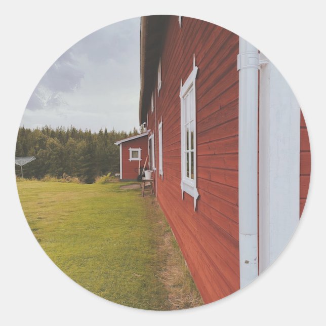 Sticker Rond Scandi Barn (Devant)