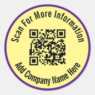 Sticker Rond Scanner le code QR pour plus d'informations Affair