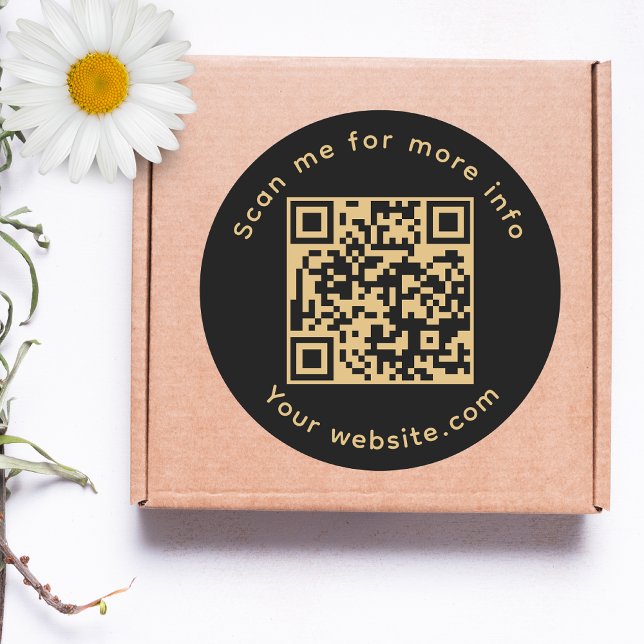 Sticker Rond Scannez le code QR pour plus d'informations (Créateur téléchargé)