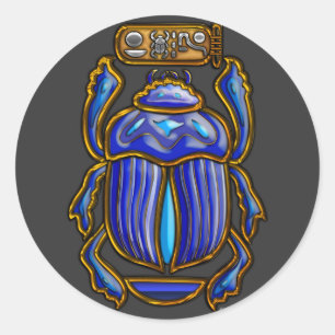 Sticker Rond Scarab égyptien antique