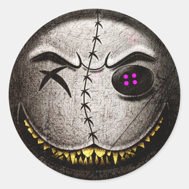 Sticker Rond Scarmoji Vintage (Devant)