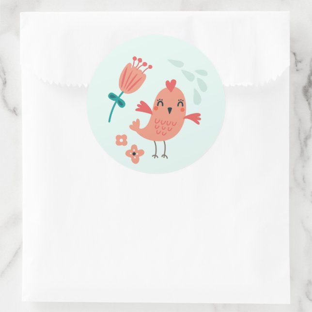 Sticker Rond Sceau à coller pour animaux de bois (Sac)