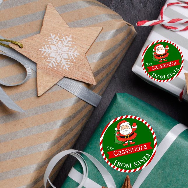 Sticker Rond Sceau cadeau de Noël (Créateur téléchargé)