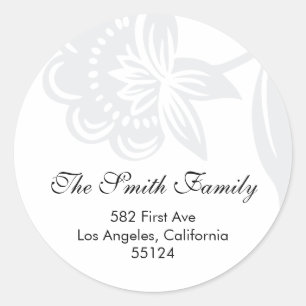 Sticker Rond sceau d'adresse de retour (étiquette)