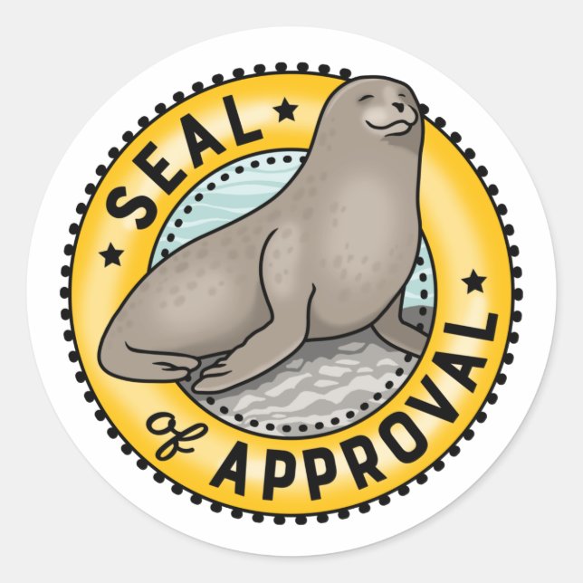 Sticker Rond Sceau d'approbation (Devant)