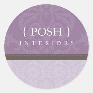 Sticker Rond SCEAU DE BÂTIMENT :: divinement damask 5B