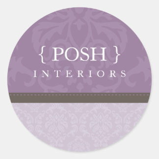 Sticker Rond SCEAU DE BÂTIMENT :: divinement damask 5B