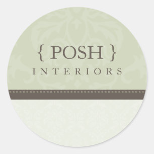 Sticker Rond SCEAU DE BÂTIMENT :: divinement damassé 9B