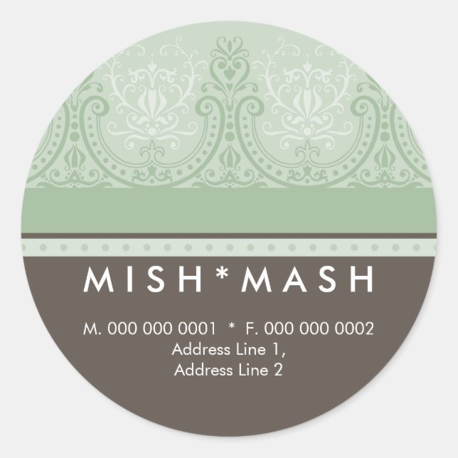 Sticker Rond SCEAU DE BÂTIMENT :: glam 3 (Devant)