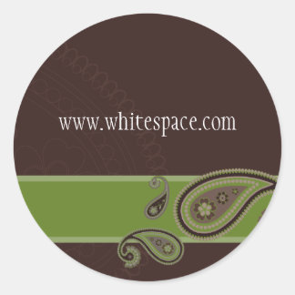 Sticker Rond SCEAU DE BÂTIMENT :: Paisley 4