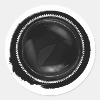 Sticker Rond Sceau de cire en dab de peinture à l'encre noire