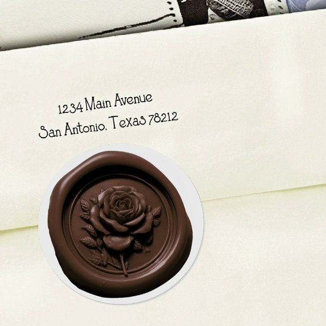 Sticker Rond Sceau de cire faux chocolat rose impression profon (Créateur téléchargé)