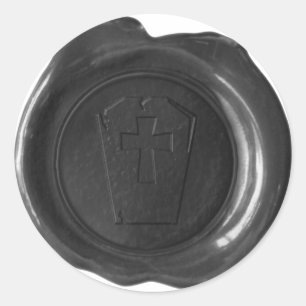 Sticker Rond Sceau de cire Faux - Noir - TOMBSTONE