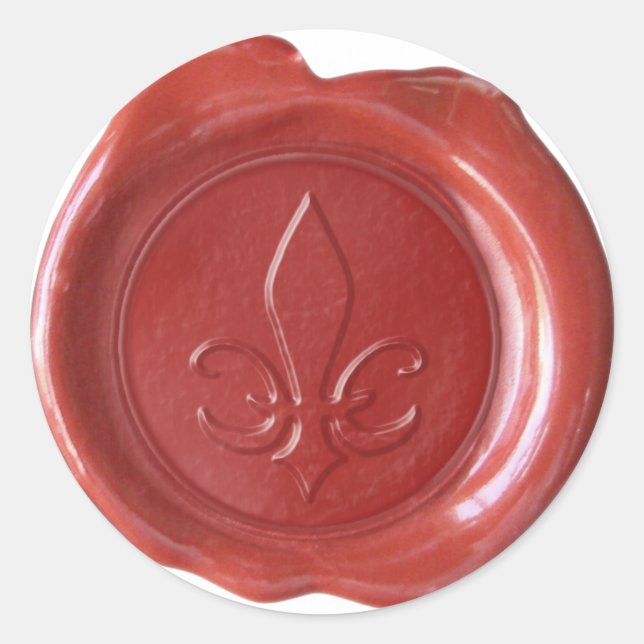 Sticker Rond Sceau de cire Faux - Rouge - SPADE (Devant)